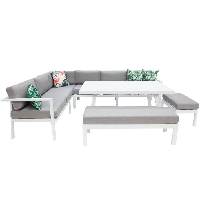 San Antonio Corner Lounge Setting - White