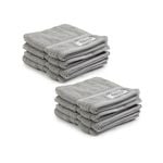 8pc Onkaparinga 30x30cm Flinders Face Washer 600gsm Grey
