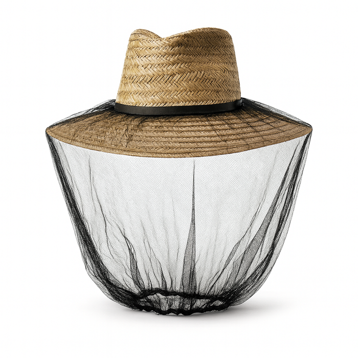 Mosquito Hat Net Head Protector Bee Bug Mesh Insect Mozzie Fishing Fly Black