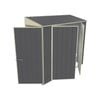 Build-a-Shed 0.8 x 2.3 x 2.0m Tunnel Shed Tunnel Hinged Door Plus Double Hinged Side Door - Grey