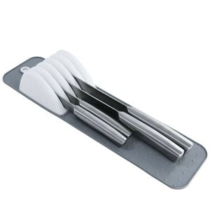 Catzon Small Knife Holders 5-Slot for Drawers Soft-Grip Kitchen Knife Block