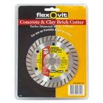 Flexovit 105mm Turbo Diamond Grinder Blade Concrete and Clay Brick Cutter