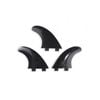 Summer vibes Thruster Surfboard Fins (set of 3) L XL Dual Tab FCS1 & FCSii Compatible - Black