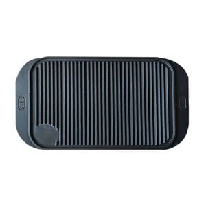 SOGA 47cm Cast Iron Ridged Griddle Hot Plate Grill Pan