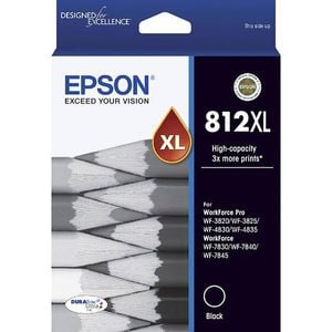 Epson GENUINE Original Epson 812XL High Capacity Black Ink Cartridge Toner C13T05E192