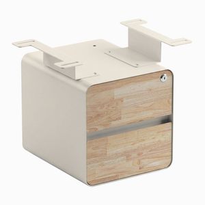 Desky Minimal Under Desk Cabinet Wheat Frame