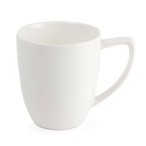 Olympia Lumina Latte Mugs White Porcelain 350ml 12oz Pack Of 6 Ceramic Coffee Cups