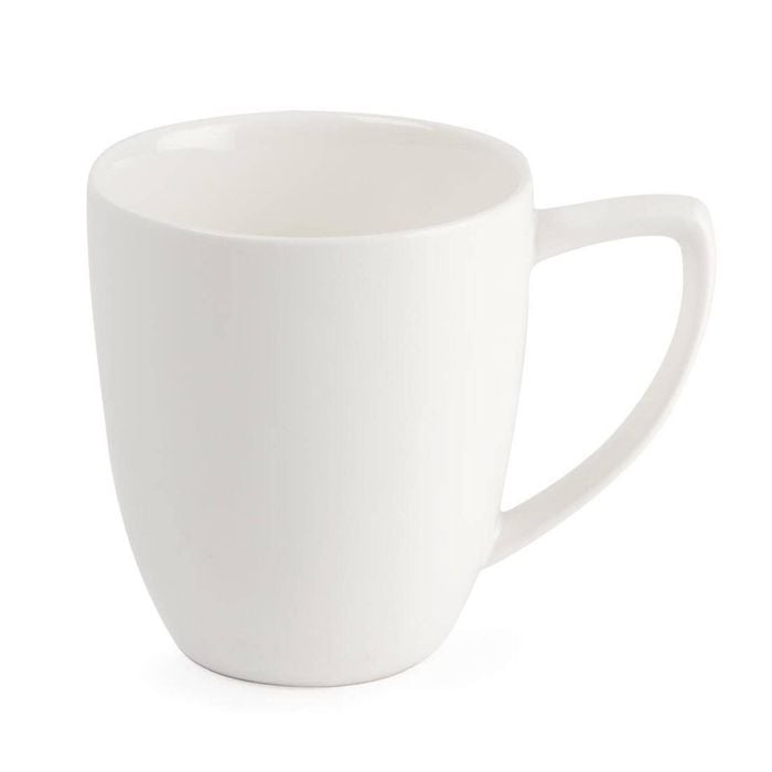 Olympia Lumina Latte Mugs White Porcelain 350ml 12oz Pack Of 6 Ceramic Coffee Cups