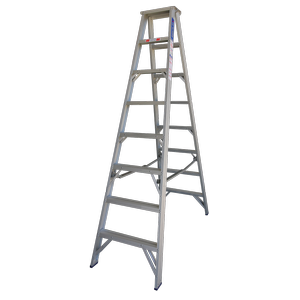 Indalex 2.4m 180kg Pro Series Industrial Aluminium Double Sided Step Ladder
