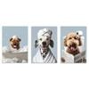 3pcs Classic Style Dog Themed Ink Art  Print 100% Australian Made 3 x 40x60cm (Metal Print)