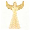 Costway 155cm Festive Pre-Lit Angel Yard Lighted Angel w/Halo Wings Winged Christmas Figure-White