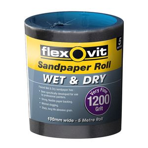 Flexovit 100mm x 5m 1200 Grit Wet And Dry Sandpaper Roll