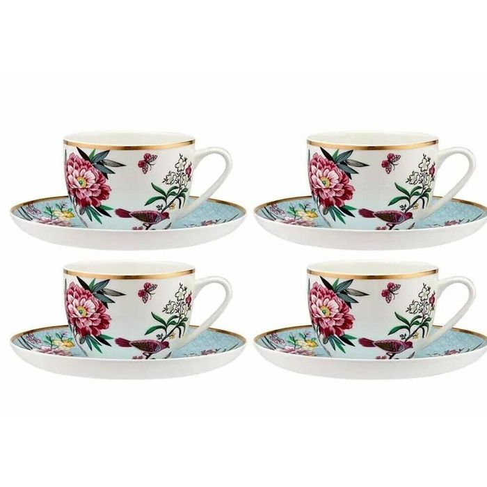 Ashdene Jardin Peony - Teacup & Saucer Set Of 4