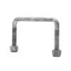 Sunrise U-bolts With Nyloc Nut 1/2" Galvanised - 100mm Square, 75mm - Ub100s75g
