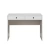 European Cabinetry Slim Round Black Odessa Desk White