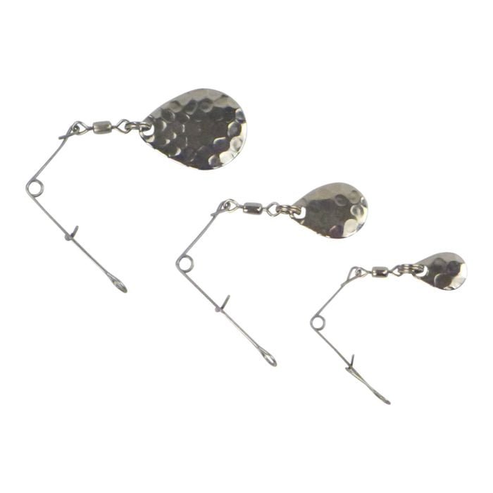 Swimerz Jig Spinner Med Hammered Nickel, 5 Pack