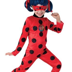 Miraculous Ladybug Deluxe Girls Costume And Wig Set - 6-8