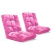 SOGA 2X Light Pink Floor Recliner Sofa Chair