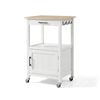 Lauft White Rolling Kitchen Island Trolley | Modern Mobile Kitchen Cart