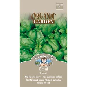 Mr Fothergill's Basil Sweet Genovese Organic Seeds