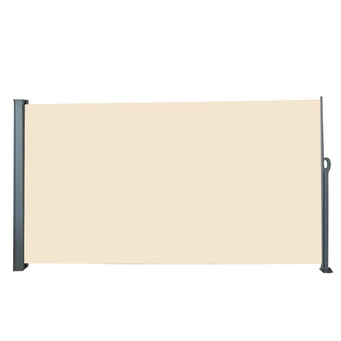 Elora Side Awning Sun Shade Indoor Outdoor Blinds Retractable Screen Beige1.8X3M