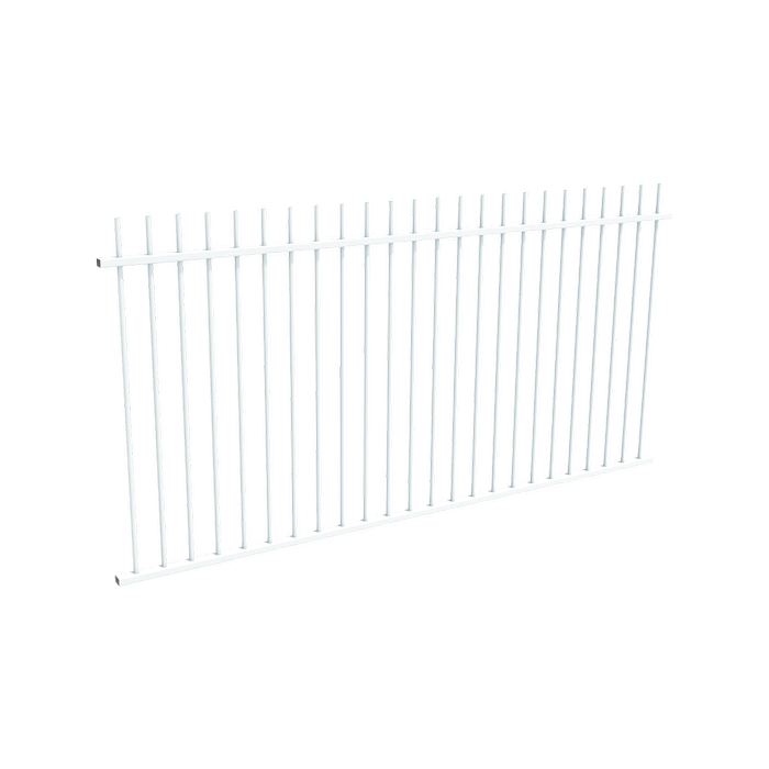 ProtectorAl 1201 - 2399 x 1200mm Pearl White Aluminium Picket Top Pool Fence Panel