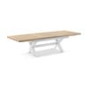 Austin Outdoor 2.2m - 3m Extension Dining Table With Light Oak Aluminium Top White