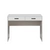European Cabinetry White Slim Oval Black Handles Odessa Desk