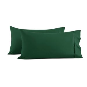 Dreamaker 250TC Cotton & Recycled Polyester Blend King Pillowcase Twin Pack Hunter Green