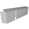 Build-a-Shed 0.8 x 6 x 2m Singled Hinged Door Skillion Shed with Single Sliding Side Door - Zinc