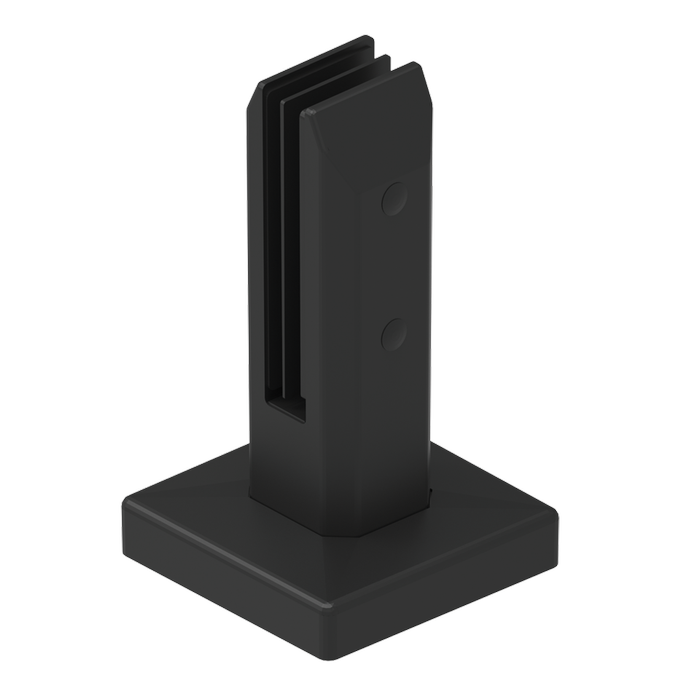 ProtectorAl 95 x 95 x 162mm Black Stainless Steel Glass Fence Chisel Spigot - 2 Pack