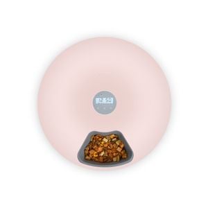 6 Meal Automatic Pet Dog Cat Food Feeder Dispenser With Programmable Timer Pink