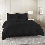 Luxor Queen Black Color 1000TC 100% Cotton Quilt Doona Duvet Cover Pillowcase Set