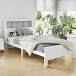 Artiss Wooden Bed Frame Shelves Bed Head King Single