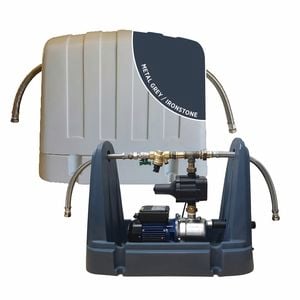 Rain & Town Metal Grey RC750 Rain To Mains System With Pressure Pump And Saddle Cover