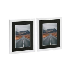 Nicola Spring Photo Frames with 5" x 7" Mount - 8" x 10" - White - Pack of 2