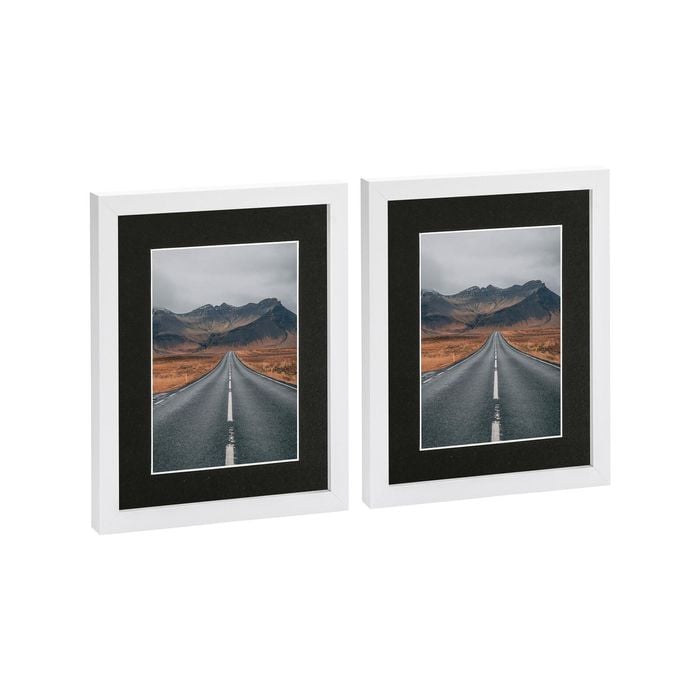 Nicola Spring Photo Frames with 5" x 7" Mount - 8" x 10" - White - Pack of 2