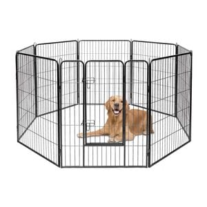 Costway 8-panel Pet Enclosures Folding Dog Fence Playpen Exercise Cage100cm Height