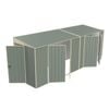 Build-a-Shed 1.5 x 5.2 x 2.0m Green Tunnel Shed Tunnel Hinged Door Plus Dual Double Hinged Side Doors