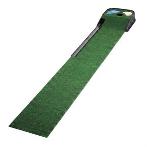 Centra Golf Putting Mat Training Aid Auto Ball Return 270cm Indoor,Green