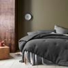 Accessorize Bedroom Collection King Soho Waffle Dark Grey 3 Piece Comforter Set
