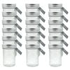18PK Glass & Co Cleo Round Silver Lid Quilted Preserving Jar 250ml Clear