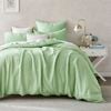 Natural Home Flax Linen Quilt Cover Set Sage - Super King Bed