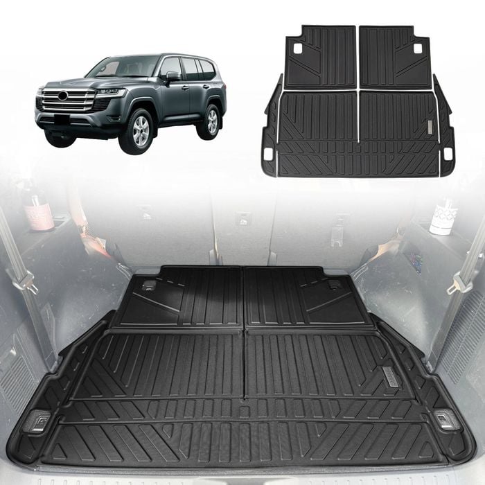 AUSGO Boot Liner for Toyota Land Cruiser Landcruiser 300 Series LC300 7-Seat 2021-Onwards Cargo Trunk Mat Boot Mat