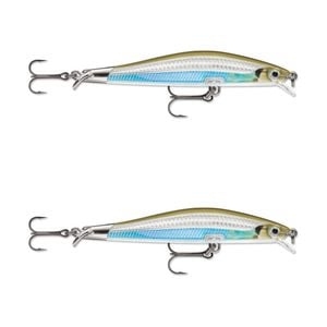 2x Rapala 9cm RipStop Shallow Jerkbait Hard Body Fishing Lure -Moss Back Shiner