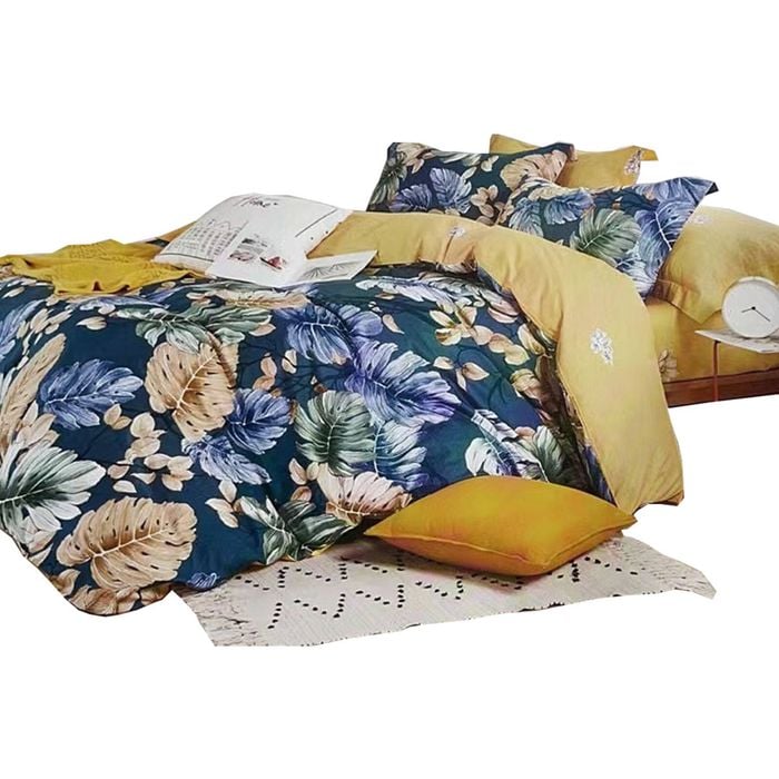 Bloomington Botanical House 100% Cotton Reversible Quilt Cover Set Queen