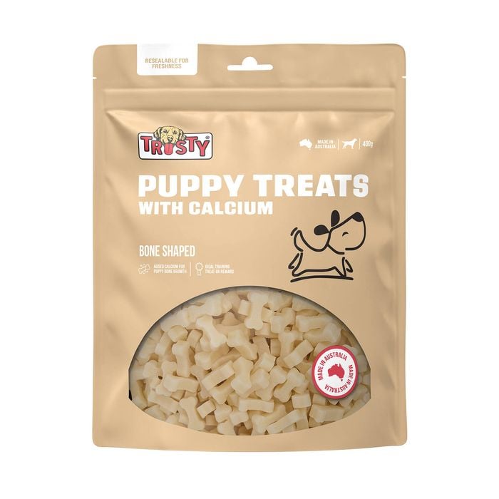 Trusty 400g Puppy Treats With Calcium