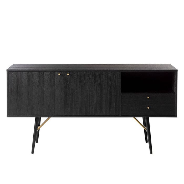 Modern Furniture LUXE Engineered Wood Sideboard 150cm - Black