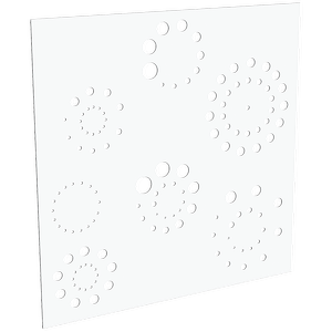 ProtectorAl 300-1200 x 300-1200mm Pearl White Fireworks Unframed Solid Aluminium Decorative Panel