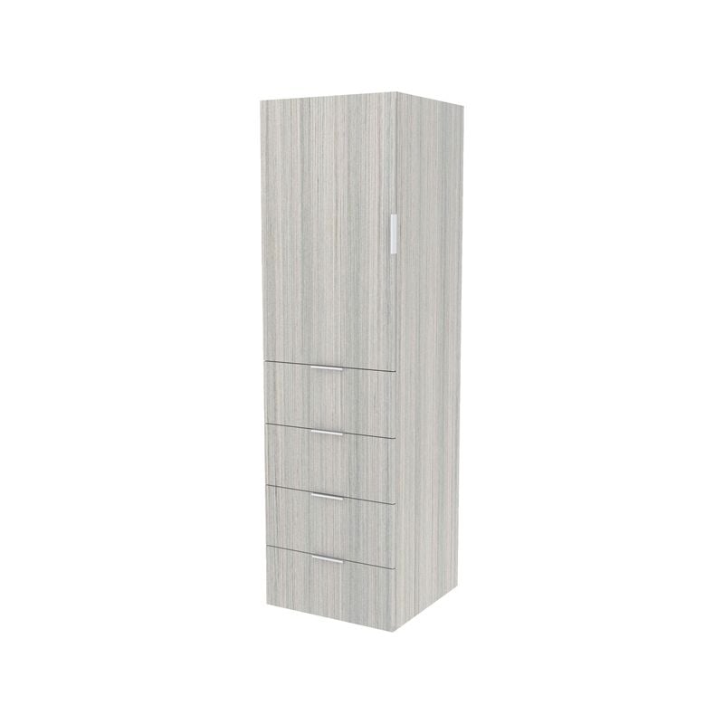 Lugna 2048 x 600 x 580mm Mist Hanging 4 Drawers Left Hinged Door Storage Cabinet